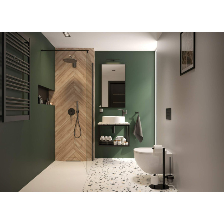 ŚCIANKA PRYSZNICOWA / WALK-IN SYSTEMU KERRIA PLUS 80 CM NERO KTS N38P