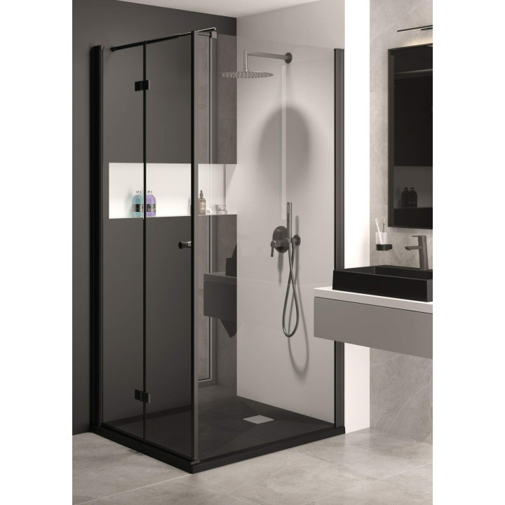 ŚCIANKA PRYSZNICOWA / WALK-IN SYSTEMU KERRIA PLUS 90 CM NERO KTS N39P