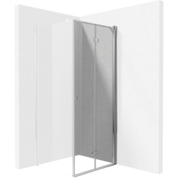 DRZWI PRYSZNICOWE SYSTEMU KERRIA PLUS 100 CM - SKłADANE CHROM KTSX043P