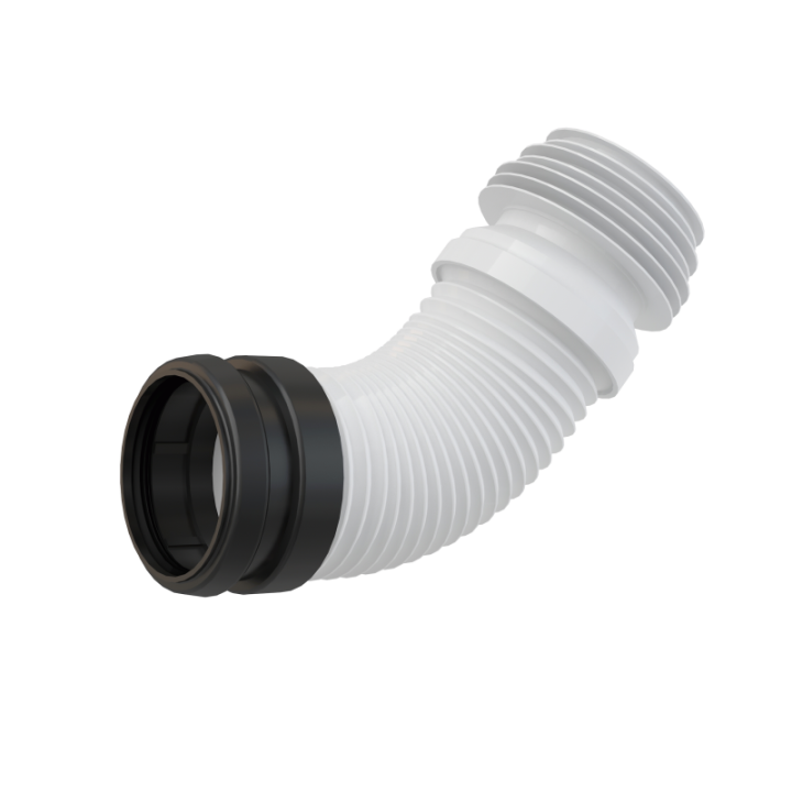 FLEXI KOLANO ODPŁYWU WC DN90/110 POLIPROPYLEN REGULOWANE 230-450 MM