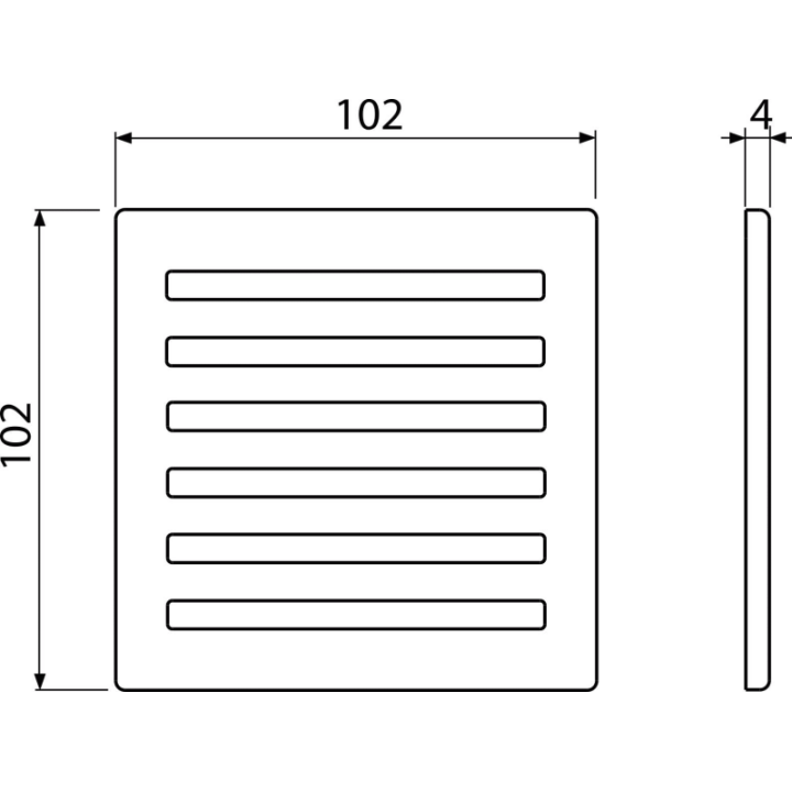 KRATKA DESIGN ZE STALI NIERDZEWNEJ 105X105 MM, KLASA OBCIĄŻENIA K3, MOSIĄDZ