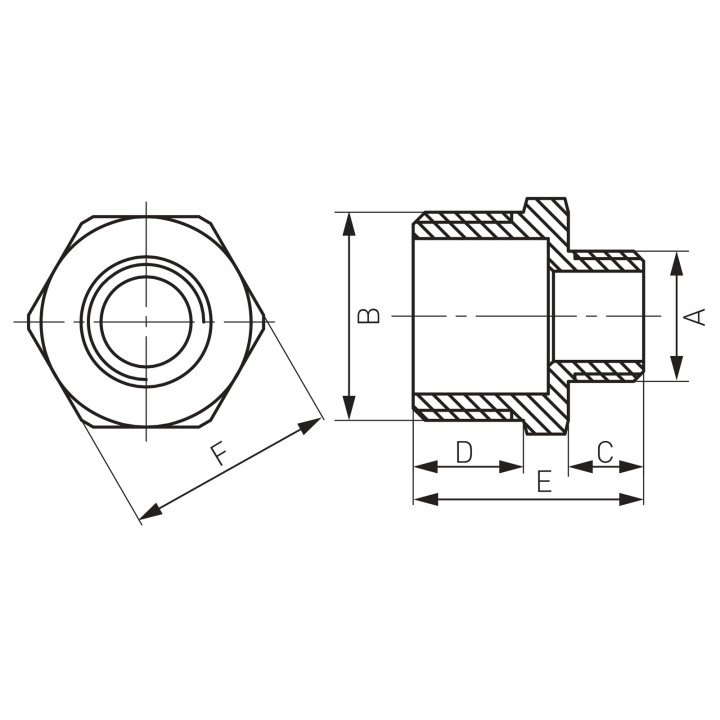 NYPEL REDUKCYJNY MOSIĘŻNY 1-2" X 3-8" CHROMOWANY