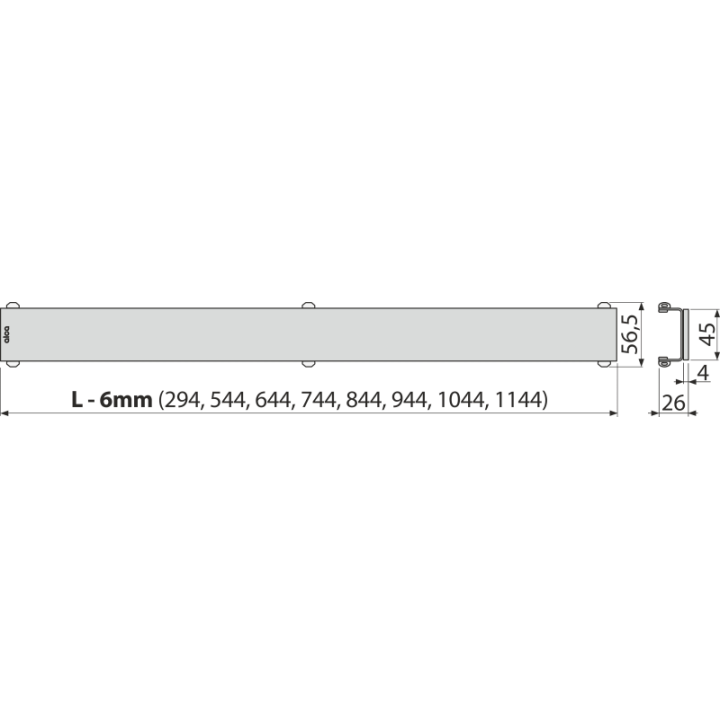 RUSZT LINIOWY ZE STALI NIERDZEWNEJ MATOWY DO ODWODNIEŃ ALCA K3 300 KG