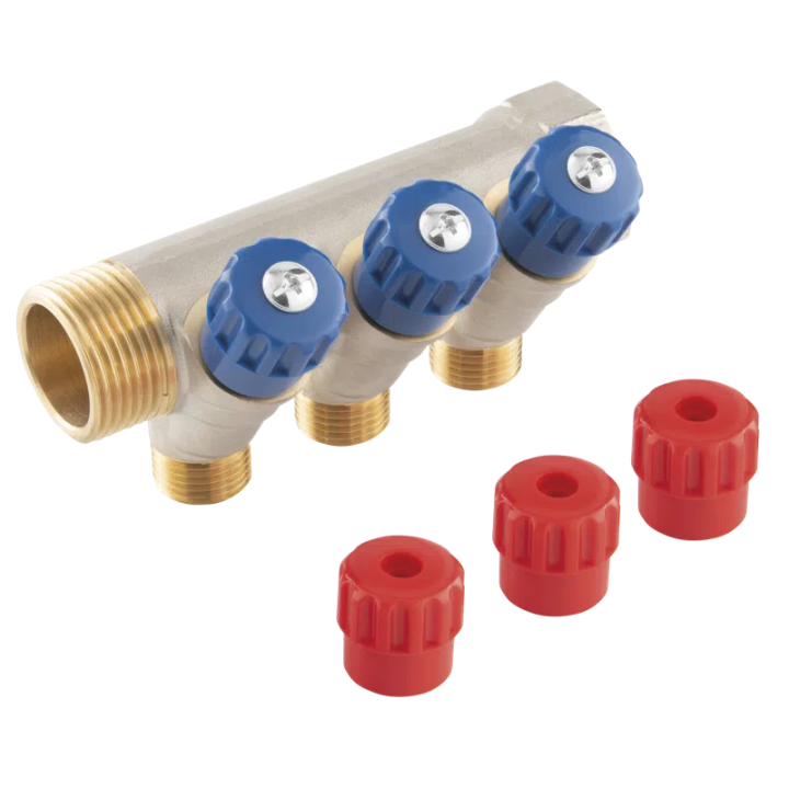 ROZDZIELACZ SANITARNY 2-DROGOWY 1"X1-2" MOSIĘŻNY NICKEL FREE PROMOCJA