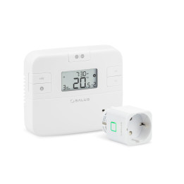 BEZPRZEWODOWY, ELEKTRONICZNY REGULATOR TEMPERATURY - TYGODNIOWY (1 STREFA, ODBIORNIK - WTYCZKA 230V)