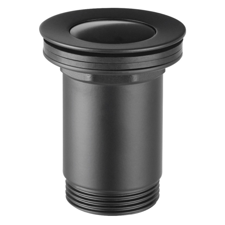 ZAWÓR SPUSTOWY Z PRZELEWEM, CLICK-CLACK, 5/4", CZARNY