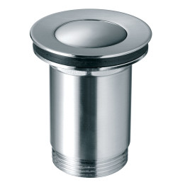 ZAWÓR SPUSTOWY Z PRZELEWEM, CLICK-CLACK, 5/4", NIKIEL SZCZOTKOWANY