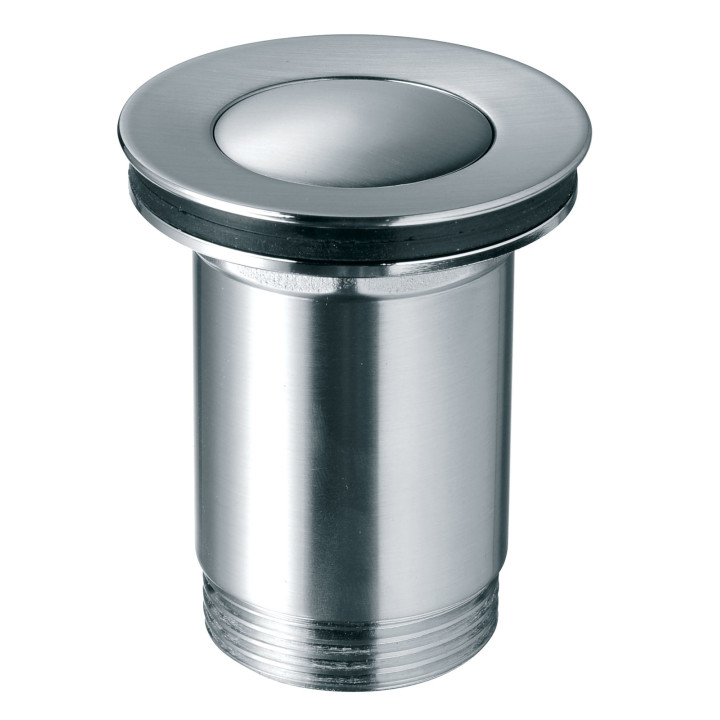 ZAWÓR SPUSTOWY Z PRZELEWEM, CLICK-CLACK, 5/4", NIKIEL SZCZOTKOWANY