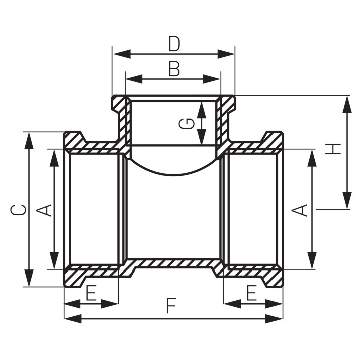 TRÓJNIK REDUKCYJNY MOSIĘŻNY 3-4" X 1-2" X 3-4" CHROMOWANY