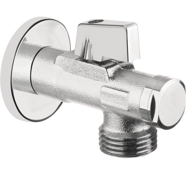ZAWÓR KULOWY DO PODłĄCZENIA PRALKI LUB ZMYWARKI 1/2" - 3/4" CHROM VFA B64M