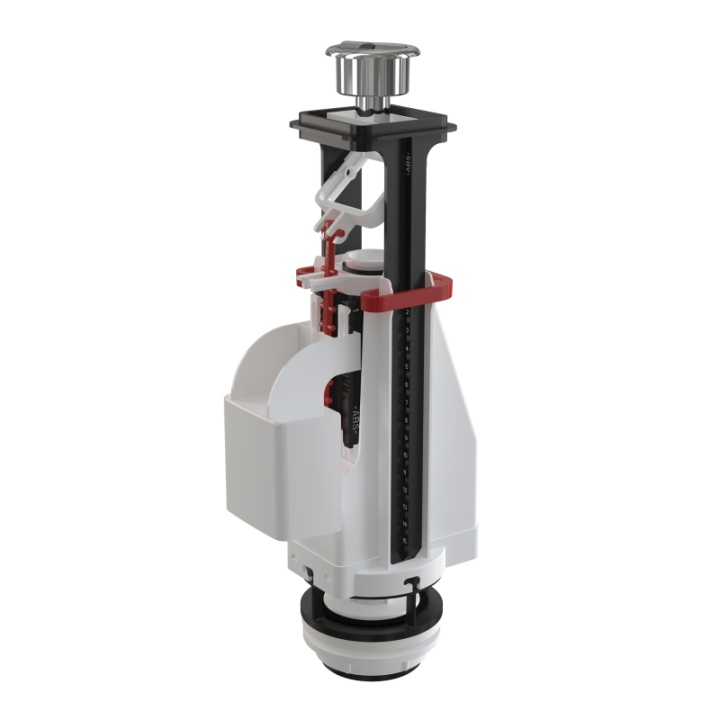 ZAWÓR SPUSTOWY CERAMICZNY Z CHROMOWANYM PRZYCISKIEM DUAL 3/6L DO SPŁUCZKI