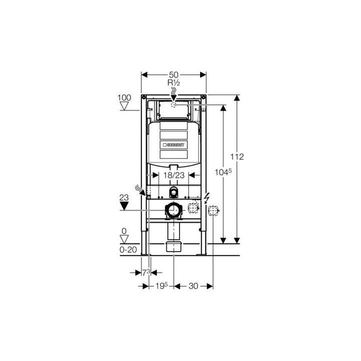 STELAŻ PODTYNKOWY GEBERIT DUOFIX H112 SIGMA UP320