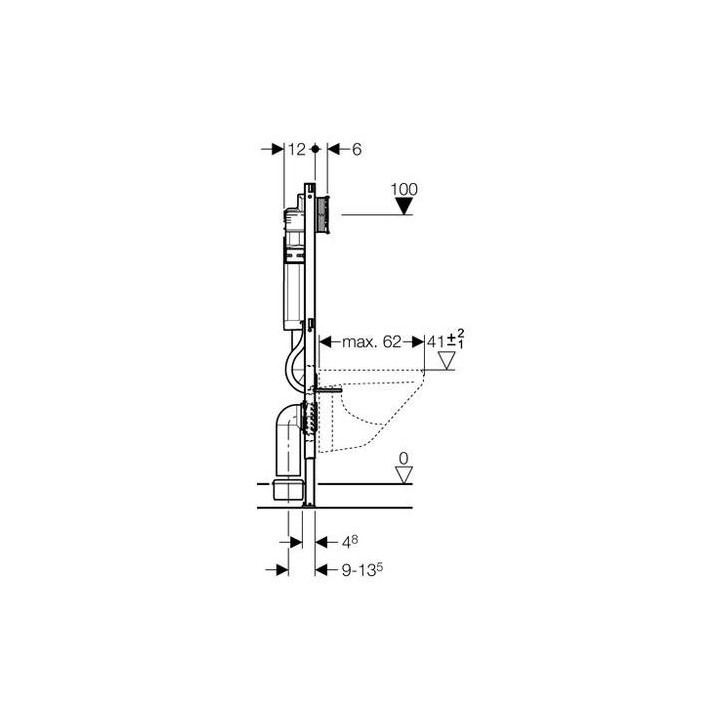 STELAŻ PODTYNKOWY GEBERIT DUOFIX H112 SIGMA UP320