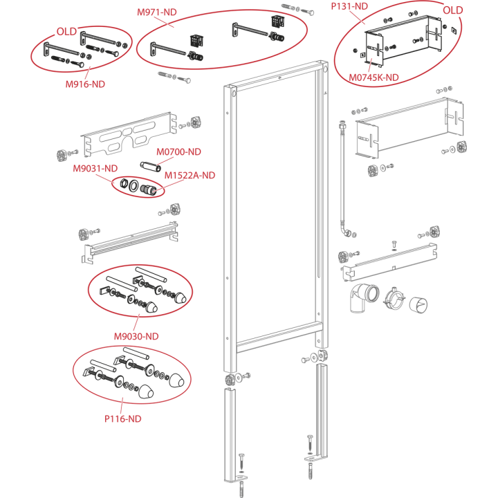 RAMKA DO PISUARU Z MOCOWANIEM SENSORA, METALOWA, UNIWERSALNA, WYTRZYMAŁOŚĆ 150 KG