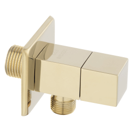 QUADRO ZAWÓR KĄTOWY PODłĄCZENIOWY 1/2"X1/2", ZłOTY