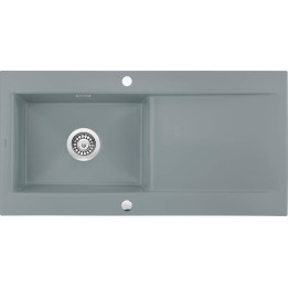 ZLEWOZMYWAK CERAMICZNY 1-KOMOROWY Z OCIEKACZEM SZARY STAL ZCB 3113