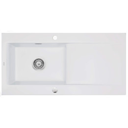ZLEWOZMYWAK CERAMICZNY 1-KOMOROWY Z OCIEKACZEM BIANCO STAL ZCB A113