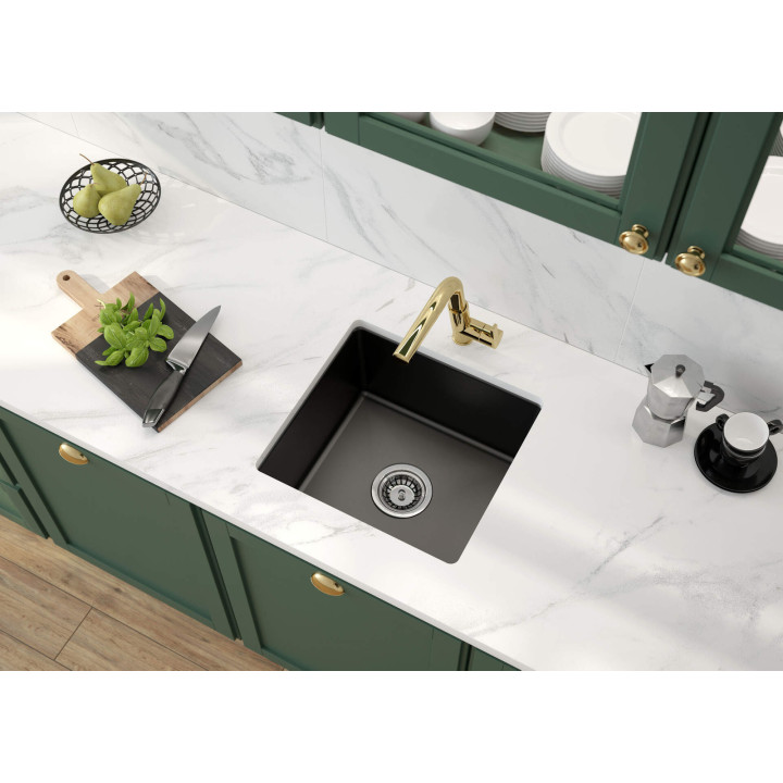 ZLEWOZMYWAK CERAMICZNY 1-KOMOROWY CAPPUCCINO STAL ZCB C103