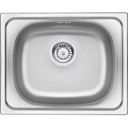 ZLEWOZMYWAK STALOWY 1-KOMOROWY DEKOR STAL ZEU 310A