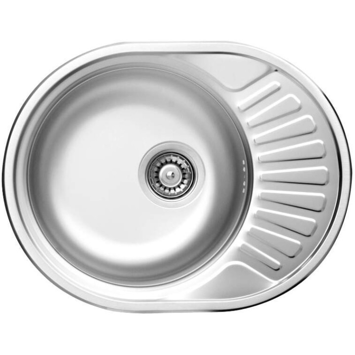 ZLEWOZMYWAK STALOWY 1-KOMOROWY Z OCIEKACZEM DEKOR STAL ZEU 311C