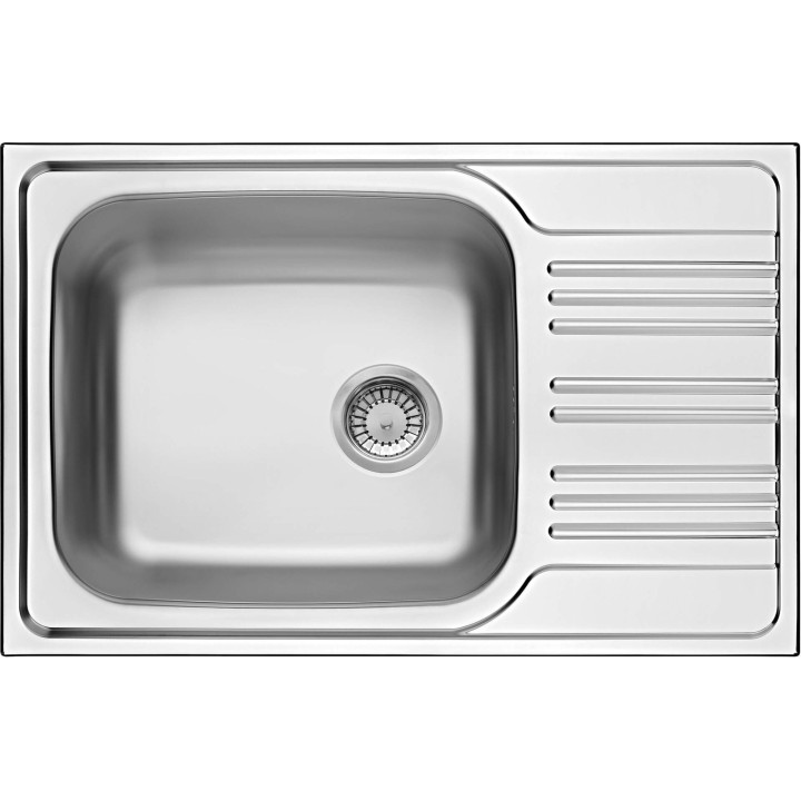 ZLEWOZMYWAK STALOWY 1-KOMOROWY Z OCIEKACZEM SATYNA STAL ZEX 011B