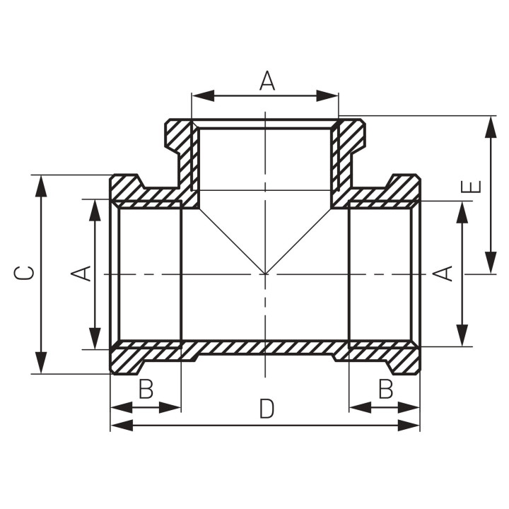 TRÓJNIK MOSIĘŻNY 3-4" CHROMOWANY