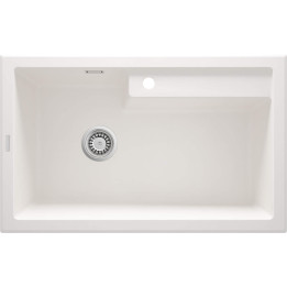 ZLEWOZMYWAK GRANITOWY 1-KOMOROWY ALABASTER STAL ZQE A10B