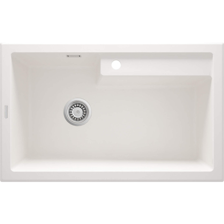 ZLEWOZMYWAK GRANITOWY 1-KOMOROWY ALABASTER STAL ZQE A10B