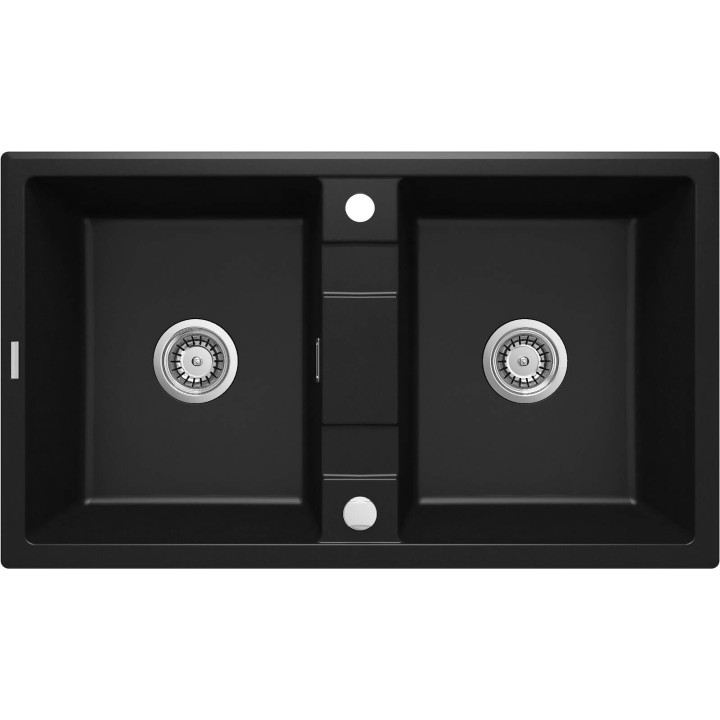 ZLEWOZMYWAK GRANITOWY 2-KOMOROWY NERO NERO ZQE N203