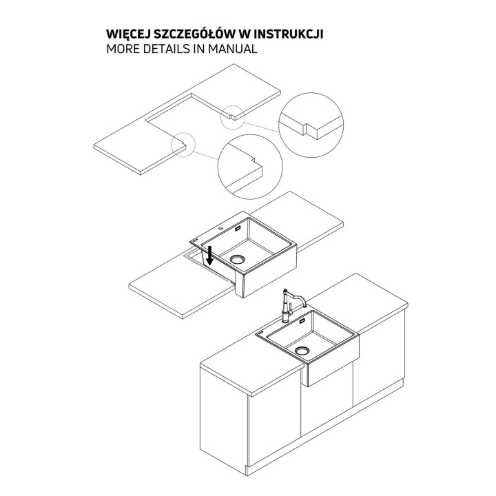 ZLEWOZMYWAK GRANITOWY 1-KOMOROWY ANTRACYT METALIK STAL ZQE T10K