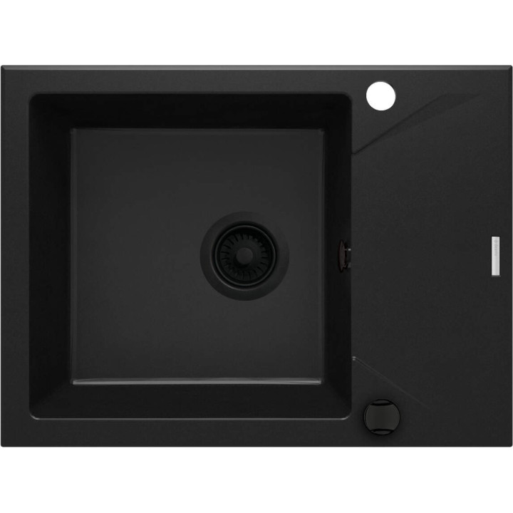 ZLEWOZMYWAK GRANITOWY 1-KOMOROWY Z OCIEKACZEM NERO NERO ZQJ N11A