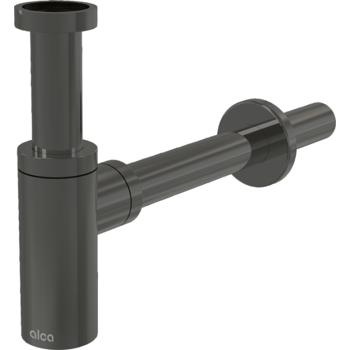 DESIGNOWY PÓŁSYFON UMYWALKOWY DN32 GUN METAL PVD Z POWŁOKĄ ODPORNY NA RYSY