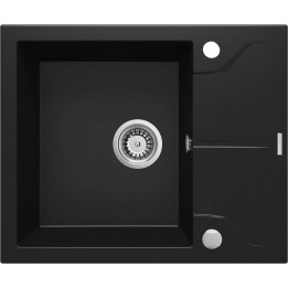 ZLEWOZMYWAK GRANITOWY 1-KOMOROWY Z OCIEKACZEM NERO NERO ZQN N11A