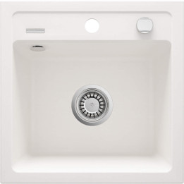 ZLEWOZMYWAK GRANITOWY 1-KOMOROWY ALABASTER STAL ZQZ A103