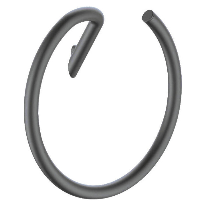 Wieszak na ręcznik ścienny - okrągły titanium ADI D611