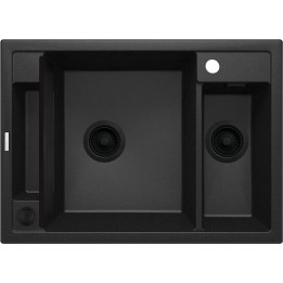 ZLEWOZMYWAK GRANITOWY MAGNETYCZNY 1.5-KOMOROWY GRAFIT METALIK NERO ZRM G503