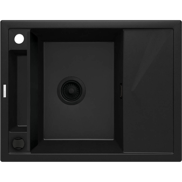 ZLEWOZMYWAK GRANITOWY MAGNETYCZNY 1-KOMOROWY Z OCIEKACZEM NERO NERO ZRM N11A