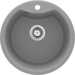 ZLEWOZMYWAK GRANITOWY 1-KOMOROWY SZARY METALIK STAL ZRS S803