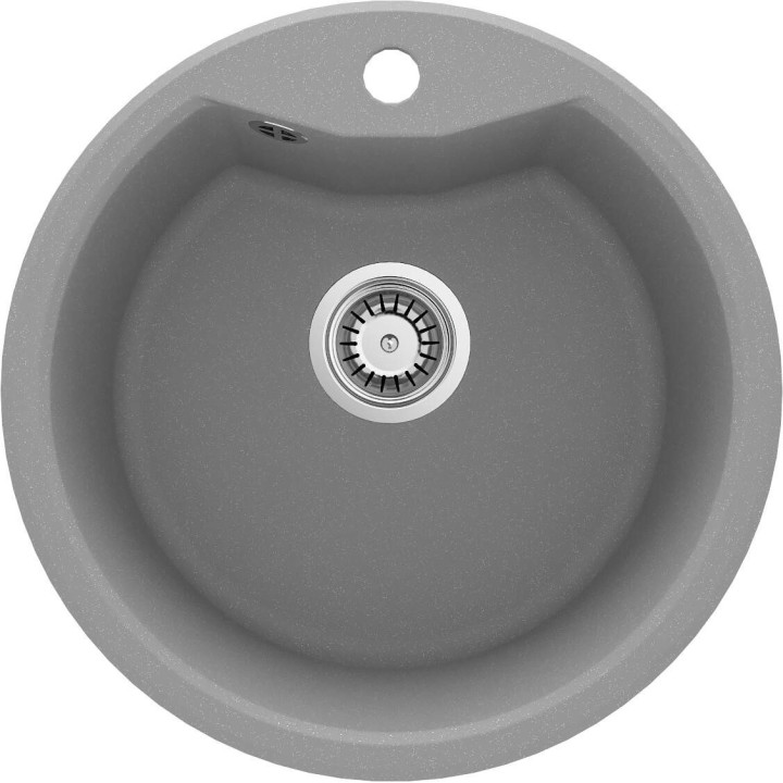 ZLEWOZMYWAK GRANITOWY 1-KOMOROWY SZARY METALIK STAL ZRS S803