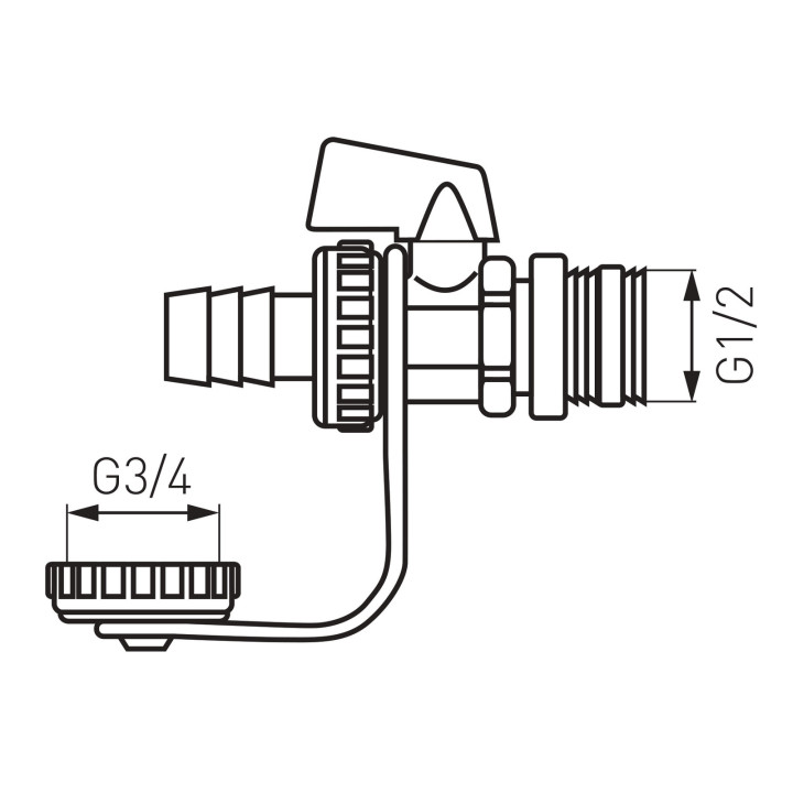ZAWÓR SPUSTOWY SOLARNY Z USZCZELKĄ 150°C 1-2"