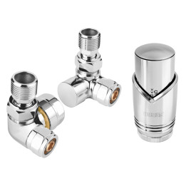 DEKORACYJNY ZESTAW TERMOSTATYCZNY OSIOWY 1-2", CHROMOWANY