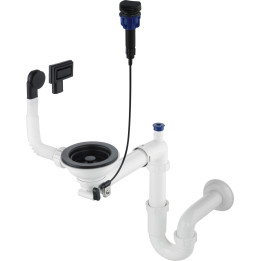 SYFON DO ZLEWOZMYWAKA GRANITOWEGO 1-KOMOROWEGO - SPACE-SAVER NERO ZXY N972