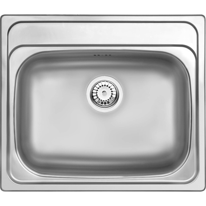 ZLEWOZMYWAK STALOWY 1-KOMOROWY DEKOR STAL ZYU 3103