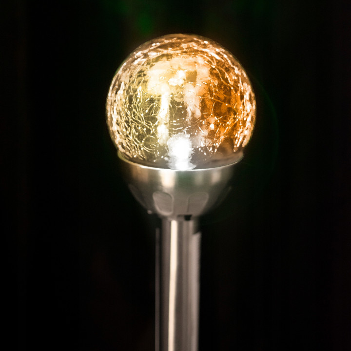 LAMPA OGRODOWA SOLARNA LED KULA RGB LATARENKA