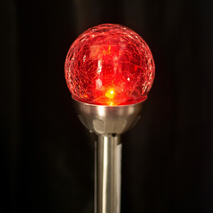 LAMPA OGRODOWA SOLARNA LED KULA RGB LATARENKA