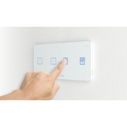 PODWÓJNY PRZEWODOWY DWUPOLOWY DOTYKOWY SZKLANY WŁĄCZNIK OŚWIETLENIA Z WŁĄCZNIKIEM ROLET WSZ-22M