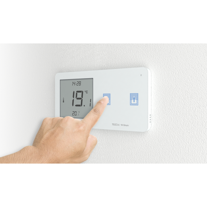 PRZEWODOWY DWUPOLOWY DOTYKOWY SZKLANY WŁĄCZNIK ROLET Z REGULATOREM TEMPERATURY WZR-02M