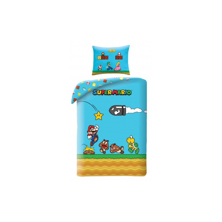 POŚCIEL SUPER MARIO NO-532BL MIKROFIBRA