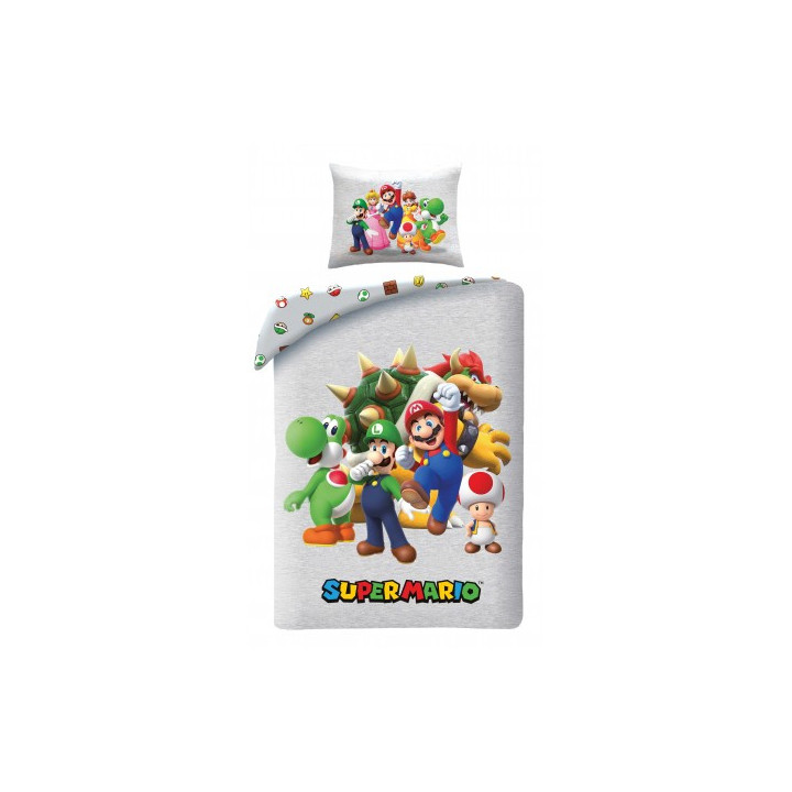 POŚCIEL SUPER MARIO NO-537BL MIKROFIBRA