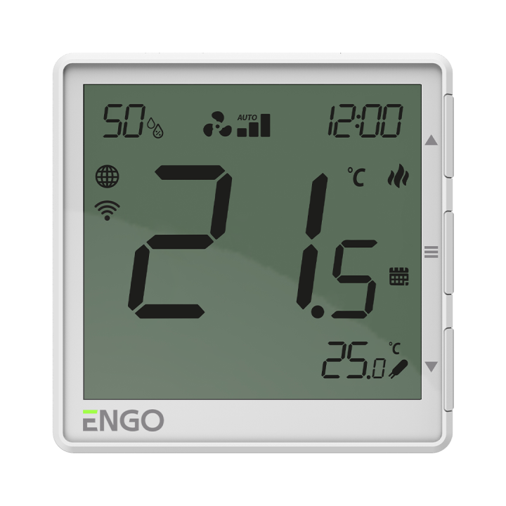 REGULATOR KLIMAKONWEKTORÓW, 230V, BIAŁY, INTERNETOWY, PODTYNKOWY , WI-FI